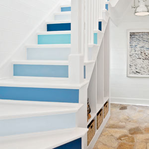 hues of blue stairway