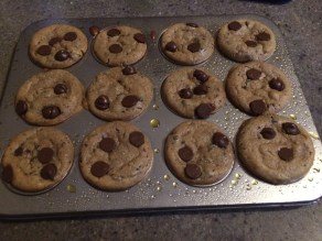 banana peanutbutter chocolate chip mini muffins