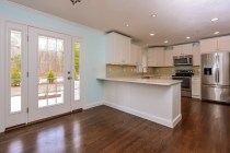 eat in kitchen with french door to patio